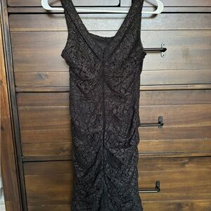 Black and Gold lace cocktail dress